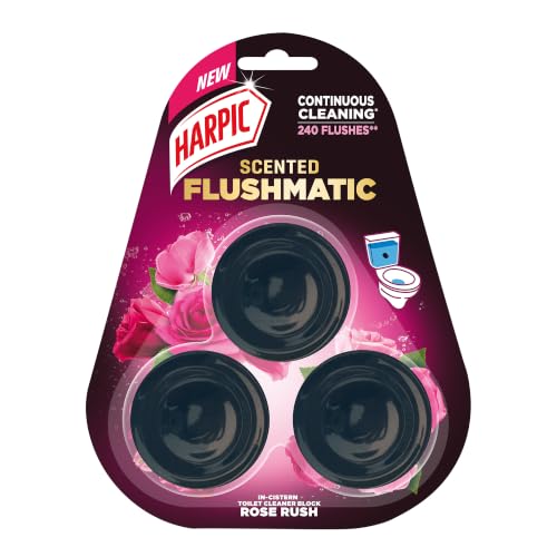 Harpic Scented Flushmatic - Rose Rush 150 gm | In-Cistern Toilet Cleaner Blocks - Image 2