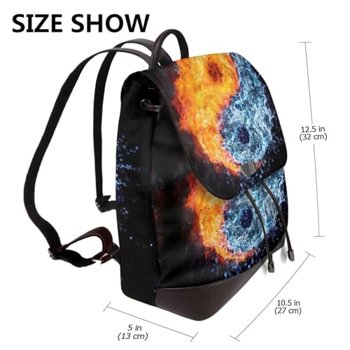 Sac à dos tendance multifonction en cuir imprimé avec compartiment ordinateur portable EdWal - 2