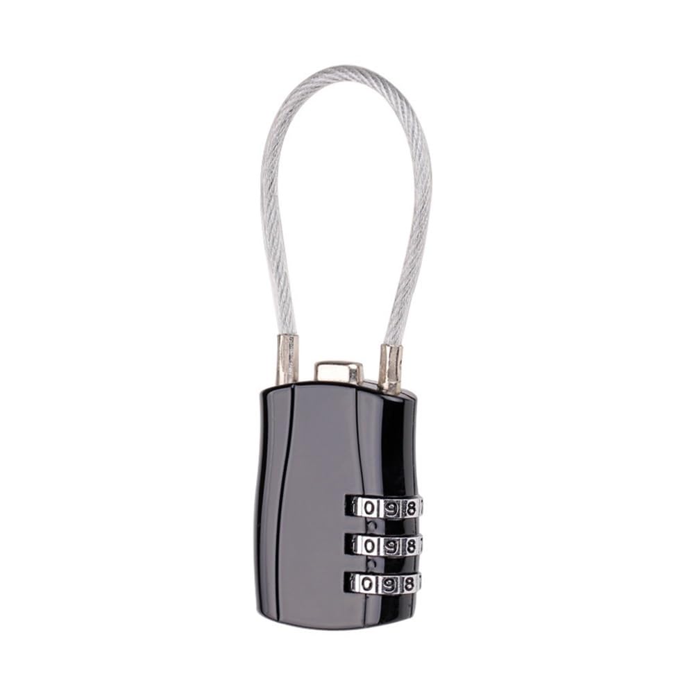 Gnyvzxplq Black Suitcase Locks, Multicolor Combination High Security Customs Padlock For Luggage Suitcase Helmet(Black)