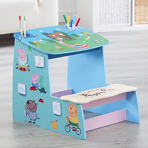 Miniatura 7 de Peppa Pig Wooden Play Desk, Chalk Board And Storage Compartment. Made From Fsc Certified Wood.