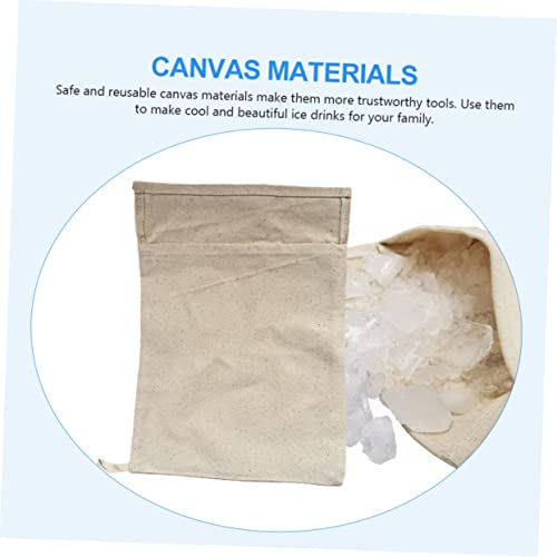 Sac à glace pilée réutilisable en coton absorbant pour broyer sans eau