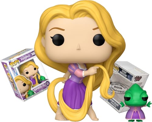 Funko Enredados 15º aniversario Rapunzel con Pascal Buddy + ToyBop Protector: Disney Pop! Figura de vinilo de películas de animación (incluye estuche de coleccionista Pro-Deluxe Pop Protector)