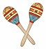 Beistle 60951-8 Fiesta Maracas, 8", 2 Pack