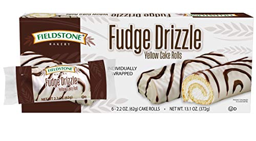 Fieldstone Bakery Fudge Drizzle Yellow Cake Rolls, 8 Boxes, 48 Individually Wrapped Cake Rolls