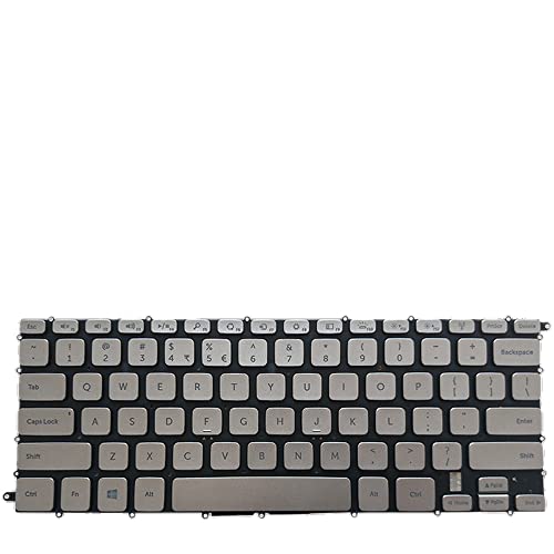 Clavier pour Dell Inspiron 7437 version US argent rétroéclairé