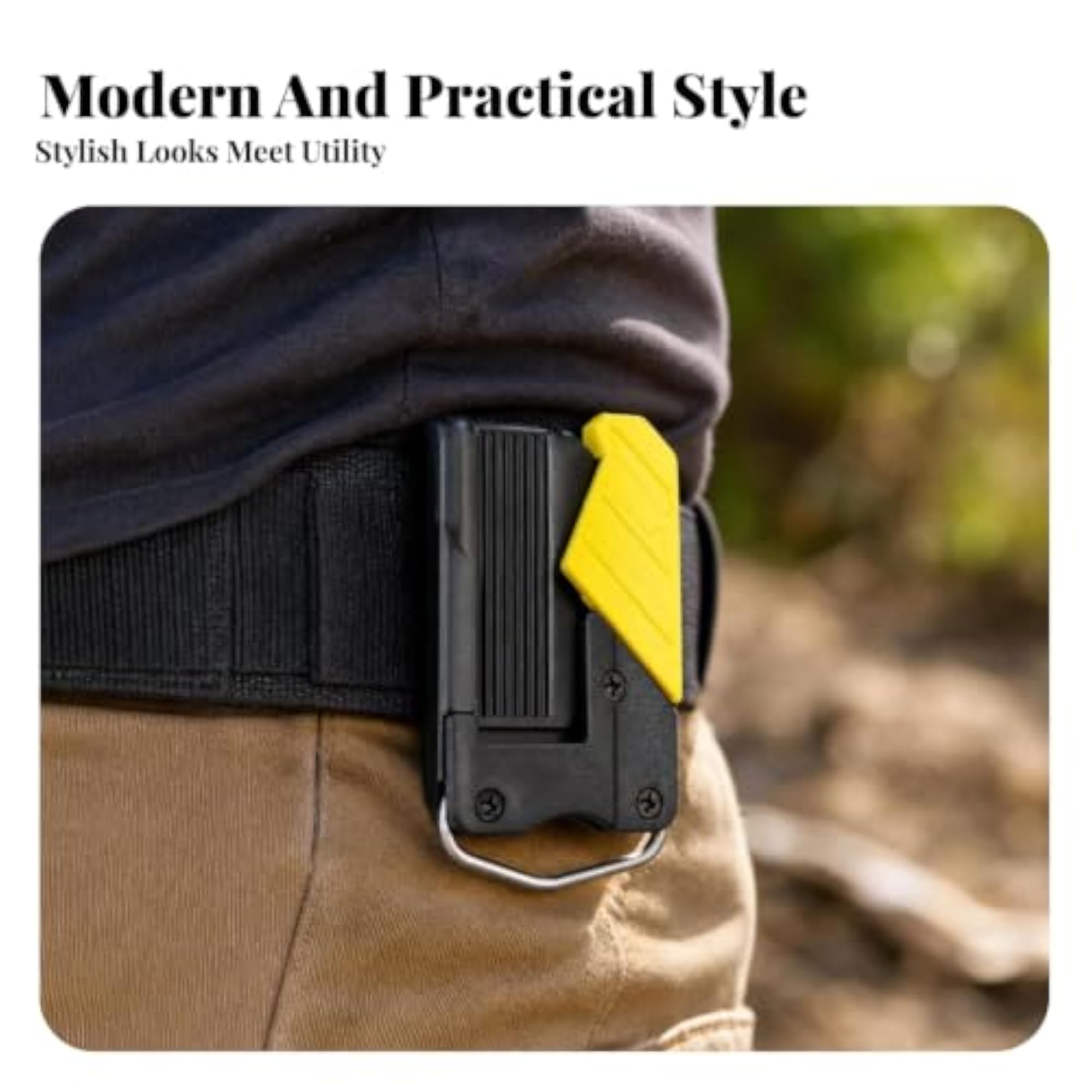 Black ABS Tape Measure with Safety Buckle, Screw-Fastened
