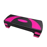 KIKIRon Aerobic Step Erwachsene 78cm Aerobic Step-Plattform 3-Position Einstellbare Höhe Schritt Fitness und Trainingsgeräte for Kinder (Farbe : Rosa, Größe : 72x29x10/20cm)