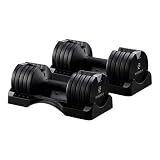 可変式ダンベル 5kg Pure Series ブラック 2個セット 5段階調整 正規品 バイズーム Byzoom