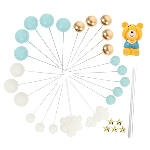 ibasenice 2 Conjuntos De Linha De Bolo Decoração De Bolo Decoração Azul Decoração De Papel Rosa Conj