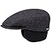 Produktbild Stetson Kent Flatcap Herren Schiebermütze Fischgrätmuster Ohrenklappen Herbst Winter anthrazit 59 cm