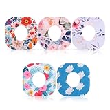 25 Sheets Adhesive Patches for Dexcom G7, Waterproof Flower Theme Tape, Accessories for G7 Sensor (5 Styles)