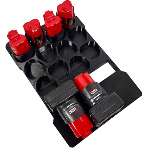 M12 Battery Organizer for M12 Batteriees and Milwaukee Packout Compact Organizer Model 48-22-8435 - Image 7