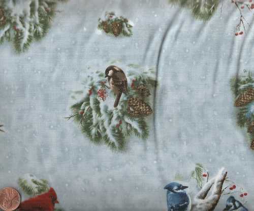 Birds Winter Spectrix Fabric