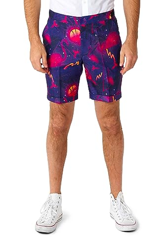 Suitmeister Men's - Summer Retro Neon Navy Suit - Beach Party Outfit - Including Blazer, Pants and Tie - Purple4