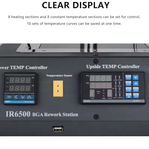 Estación de retrabajo de aire caliente y kit de soldadura para reparación electrónica, herramienta de soldadura y reballing de alta precisión para tabletas y dispositivos