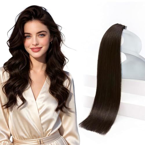 Image of Sunny Hair Tape in Extensions Brunette Darker Brown 20in 50g 20Pcs