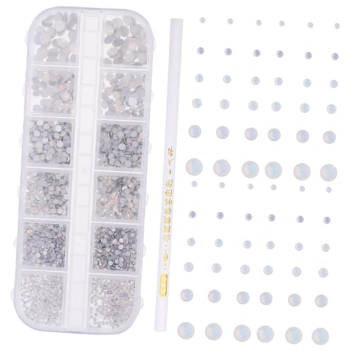 MUCKLILY 12pc Nail Charms Set Fashion Gems Manicure Decorations Jewelry for DIY Nails