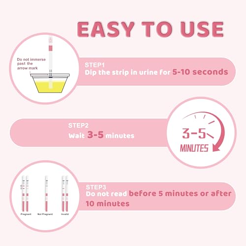 Pregnancy Test Strips with Urine Cups, 10 Count Individually Wrapped hCG Early Detection Home Tests Over 99% Accurate, Rapid Early Detection Pregnancy Test Strip 25mIU/mL - Thumbnail 4