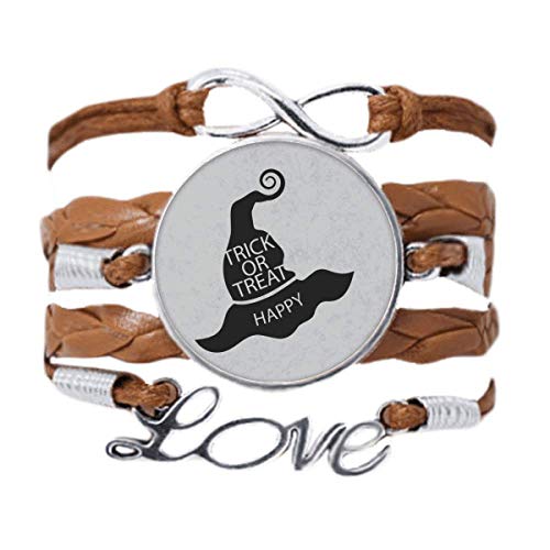 Chapeau la corde tordue de cuir noir bracelet love aux finitions soignées
