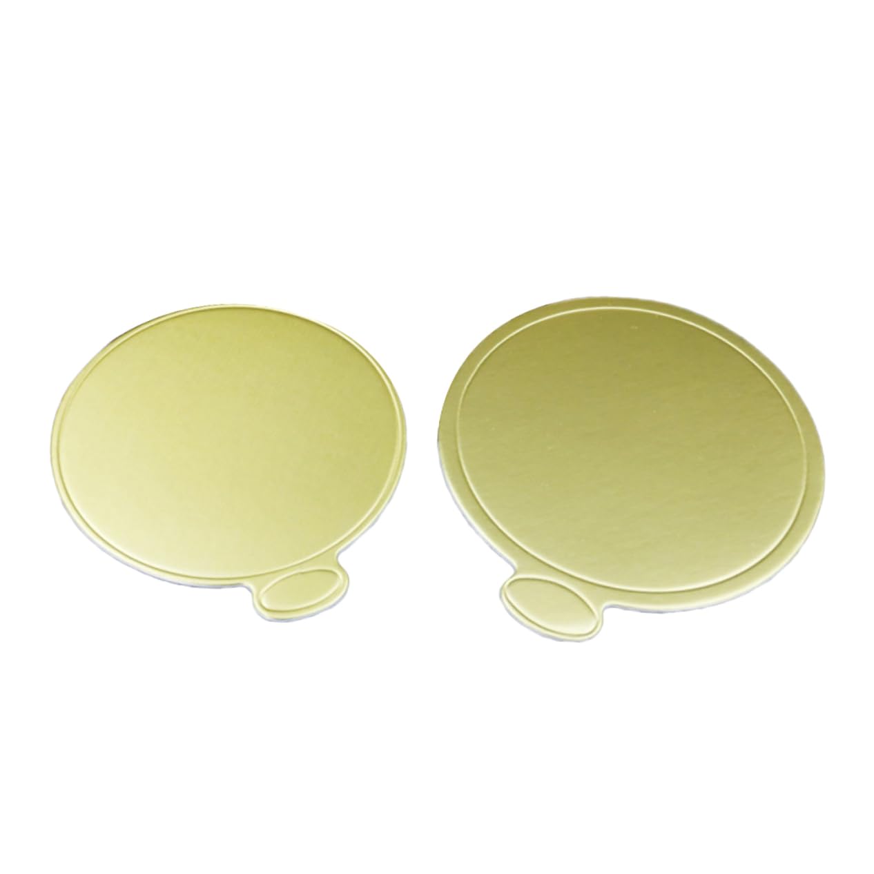 Wakauto 100Pcs Golden Mousse Cake Serving Base Round Disposable Cake Boards Cardboard Cake Display Bases for Elegant Dessert Presentation