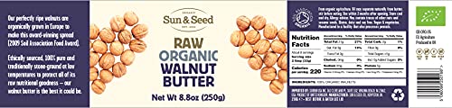 Sun and Seed Organic Raw Walnut Butter 250 g