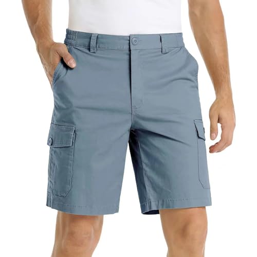 Men Dressy Casual Shorts Plus Size Fashion Solid Color Casual Pockets Loose Comfy Work Pants Knee Length Sweatpant