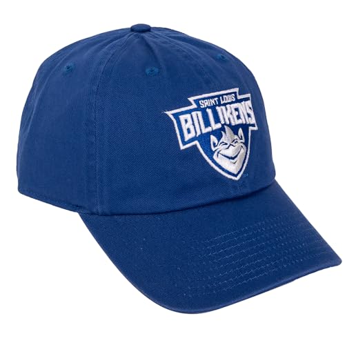 Gorra de béisbol bordada azul con cierre ajustable miniatura 1