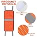 Hlimior 8 PCS Blaze Orange Safety Panel Blaze Orange Mesh Safety Panel with Reflective Strips Lightweight High Visibility Hunting Panel for Hiking Camping Biking (8)