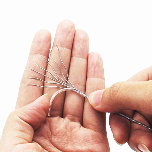 Image of Vinyl Coated Picture Hanging Wire #4 100-Feet Braided Picture Wire Heavy,Supports up to 50lbs for Photo Frame Picture,Artwork,Mirror Hanging(1.5mm x 30.5 Meters) (Pack of 4)