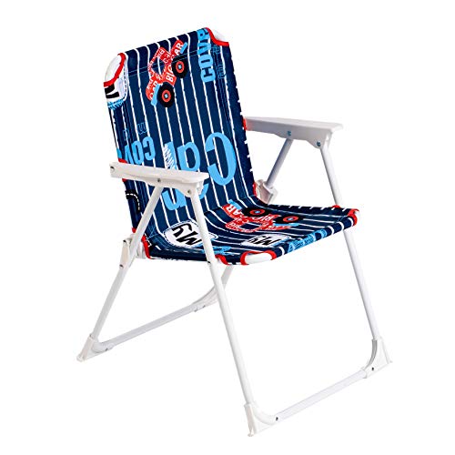 Enrico Coveri Sedia Pieghevole Colorata per Bambini, Perfetta per Cameretta, Giardino e Terrazzo (Blu)