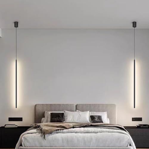Lámpara de araña moderna LED lineal de techo para decoración de dormitorios 7