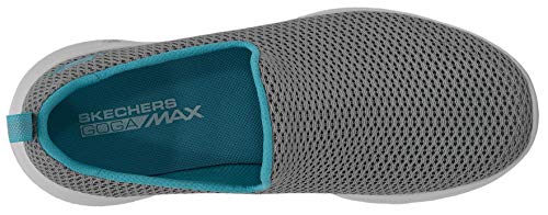Image of Skechers Women's Go Walk Joy Walking Shoe, Grey /Light Blue, 8 W US