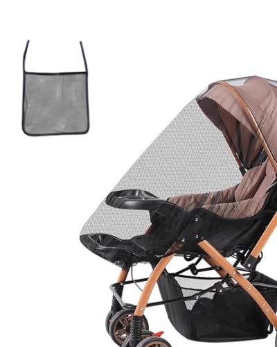 JUKOTA Mosquitera Carrito Bebe Universal,Respirable Red Antimosquitos Bebe,Support Red Antiinsectos Malla Encriptada para Capazo,Silla de Paseo,Cuna de Viaje,Viene con una bolsa de almacenamiento