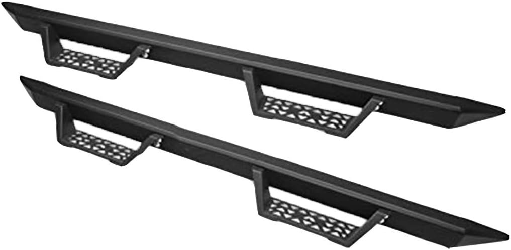 S&T Racing Matte Black Modular Drop Step Nerf Bar Boards 2009-2018 for Dodge Ram Crew Cab