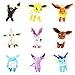 PLMK 9 Unids / Set Pokemon De Peluche De Juguete Eevee Glaceon Leafeon Umbreon Sylveon Muñeco De Peluche 20 Cm Niños Juguete De Regalo De Cumpleaños