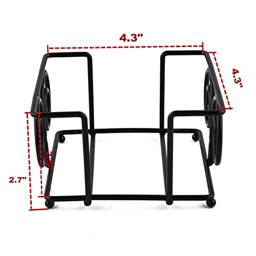 Coaster Holder 4.3 Inch Black Iron Metal Holder Storage Caddy For Both Round And Square Coasters Fit 4 To 9 Pieces Coasters (1 Pc) #TOP1
