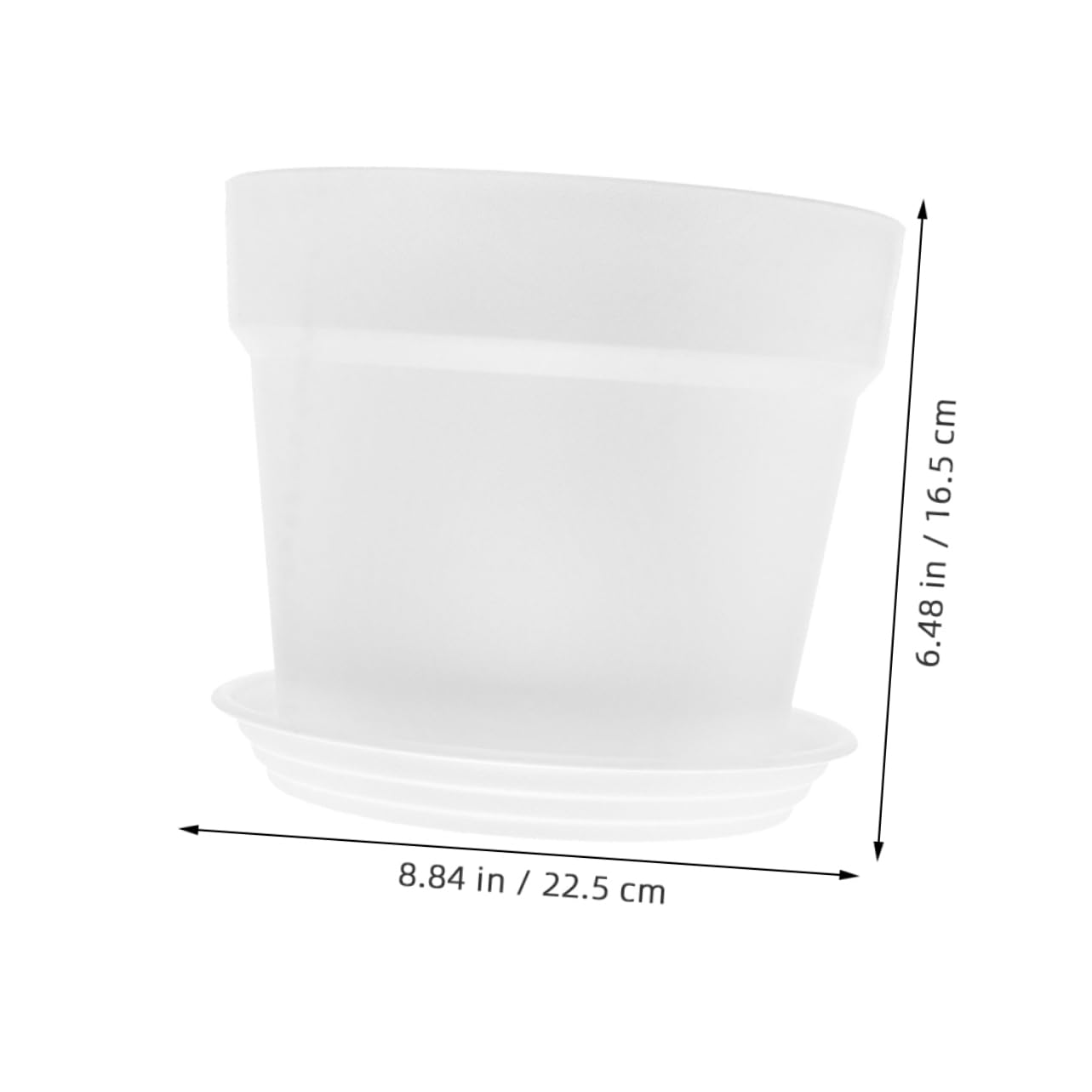 Toyvian 2 Ensembles Pot de Fleurs Plastique avec Soucoupe de Pots Ronds Simples et pour Fleurs et Légumes Utilisation Intérieure et Extérieure