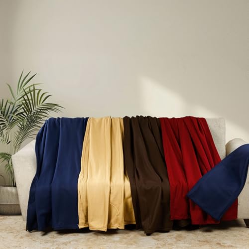 Image of CHANDRAVATI Stylish Polar Fleece Single Bed AC Fleece Wool Blanket - 58x88 Inch || Skin Friendly || Plain || (20)