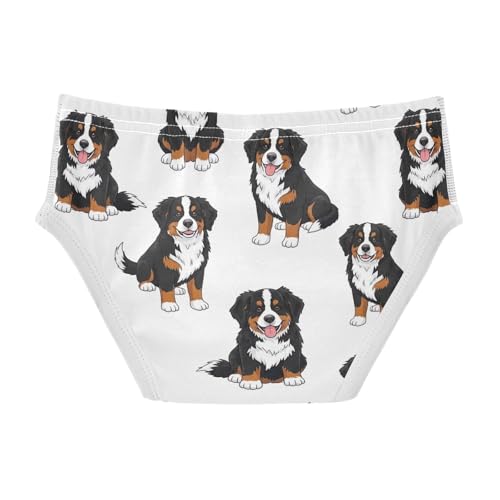 CHIFIGNO Cute Dog White Briefs for Boys Soft Cotton Underwear Little Boy Printed Briefs Underwear2