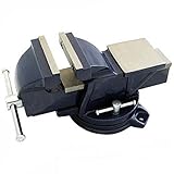Garantía de por vida Silverline 580468 Tornillo de Banco con Base Giratoria, Capacidad: 120 mm / 8 kg