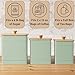 Kitchen Canisters for Countertop Set of 3 with Customizable Chalkboard Labels & Marker Pen - Big Iron Kitchen Canisters with Airtight Lids - Sage Green Canister Set - Flour and Sugar Containers