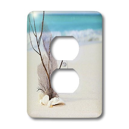 Coque prise double 3drose LSP 56122 6 décor de plage pour plaque murale