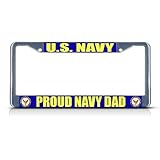Fastasticdeals U.S. Navy Proud Navy Dad License Plate Frame Tag Holder Cover