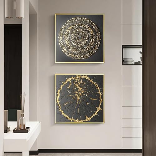 Habiller un grand mur vide avec une toile géométrique moderne chic