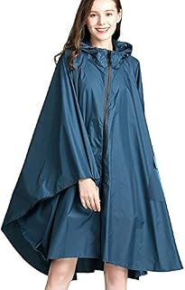 Anyoo Lightweight Waterproof Rain Poncho Reusable Ripstop Breathable Raincoat with Hood for Outdoor Activities