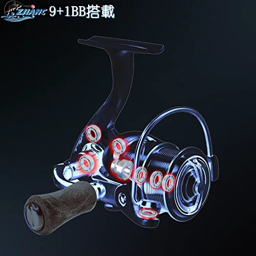ZJIANC(ゼットジアンク）スピニングリール ギア比5.0 リール1000番 アジングリール トラウトリール エギングリール バス釣り 渓流釣り シーバス釣り ねじ込みハンドル左右交換 ドラグ力マックス5㎏ 釣りリール1000 8枚目