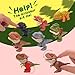 Zwish 6PCS Biting Finger Dinosaurs Toy Collectibles for Display, Dinosaur Play and Snap On Figure Novelty Creative Theater Puppet Doll Animal Hand Puppet Dino Toy Gift for Kids