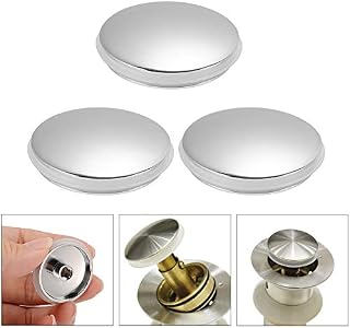 3pcs 38mm Drain Stopper Bathroom Basin Sink Plug Stoppers Brass Polished Chrome Pop Up Click Clack Plug for Bath Vanity Sink