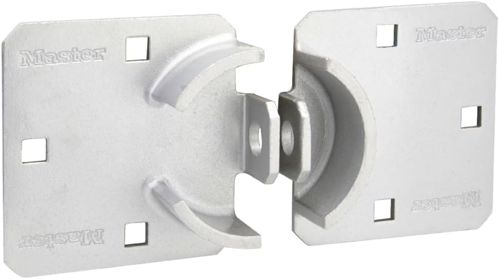 Image of Master Lock Chrome Hasp-Lock, Heavy Duty Hidden Shackle Lock and Hasp, Solid Steel-Lock for Trucks, Trailers, or Vans, 9 Inches Wide, 770 (Pack of 12)