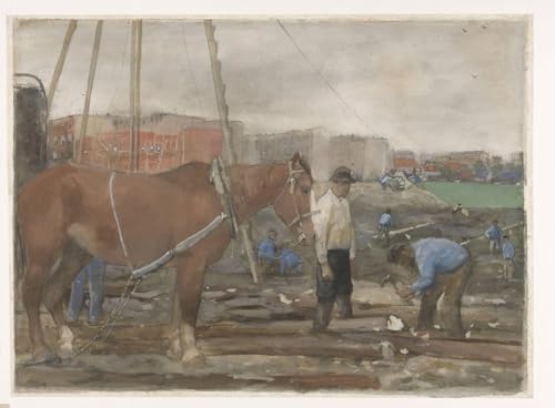 Cuadro Viejo Oeste en Amsterdam para salon u oficina: arte impreso George Hendrik Breitner 60x90